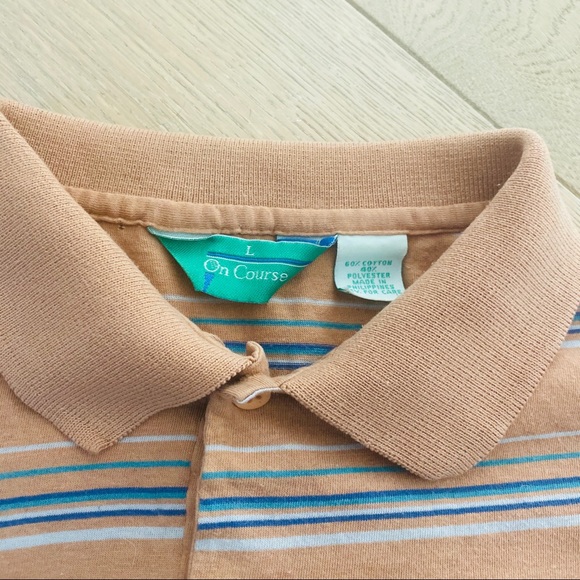 Vintage Striped Short Sleeve Polo - Picture 2 of 2